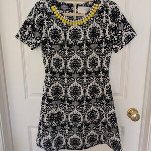 J.O.A. Black/White Damask Dress